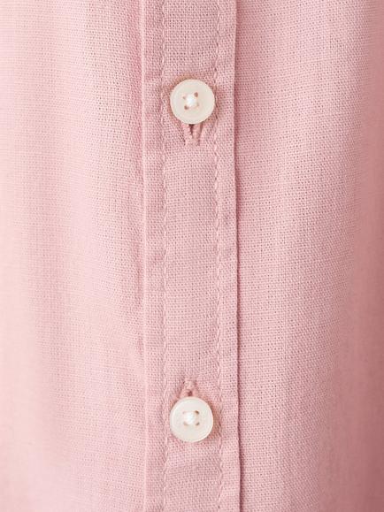 Mango Kids' Cotton Blend Short Sleeve Shirt, Pink - view 2, Pink