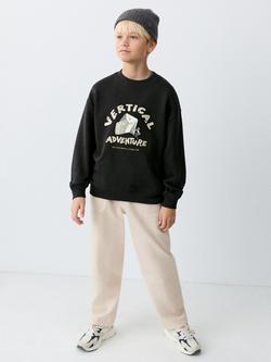 Mango Kids' Straight Utility Jeans, Sand, Sand