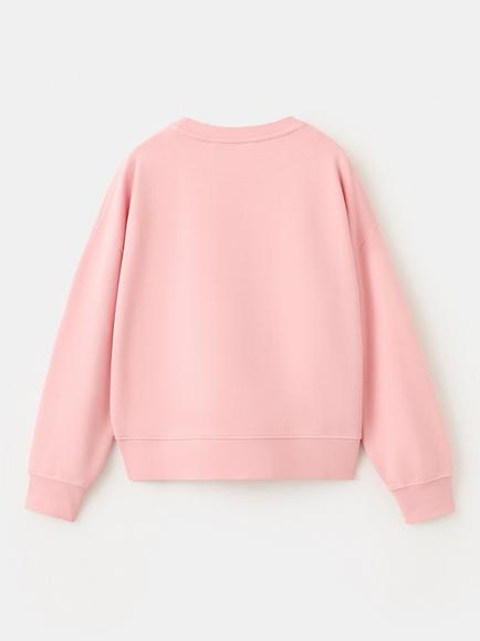 Mango Kids' Embroidered Sweatshirt, Pink - view 2, Pink