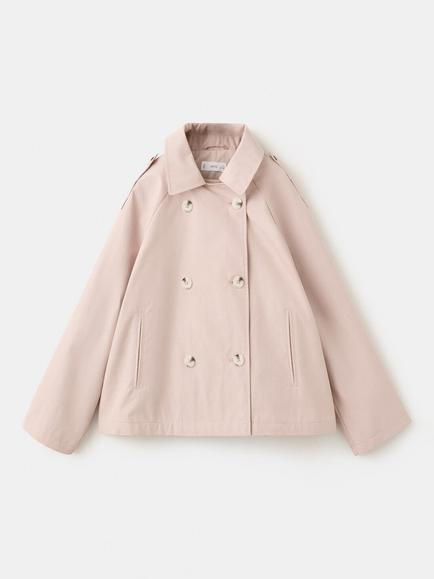 Mango Kids' Double Breasted Trench Coat, Pink, Pink