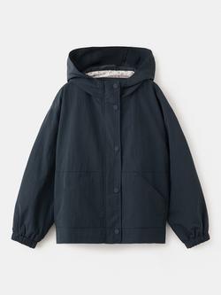 Mango Kids' Hooded Raincoat, Navy, Navy