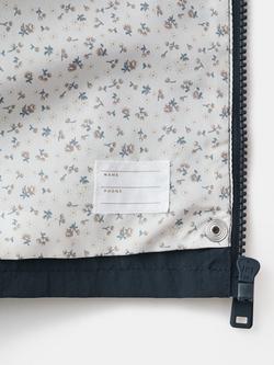 Mango Kids' Hooded Raincoat, Navy - view 2, Navy