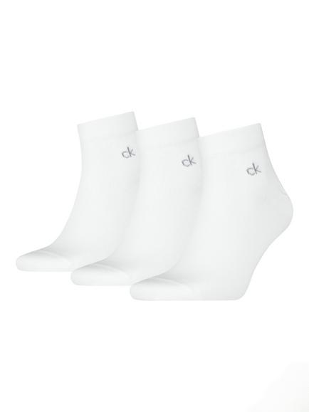 Calvin Klein Cotton Blend Quarter Socks, White