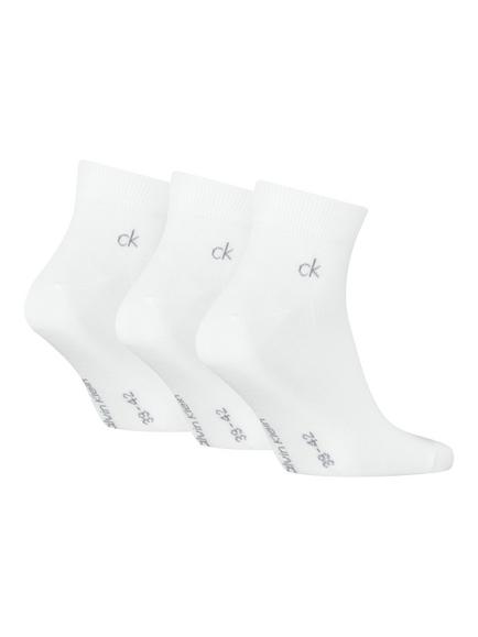 Calvin Klein Cotton Blend Quarter Socks - view 2, White
