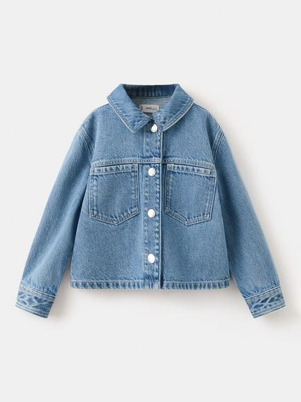 Mango Kids' Denim Jacket, Mid Denim, Mid Denim
