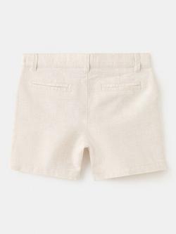 Mango Kids' Linen Blend Chino Shorts, Sand - view 2, Sand