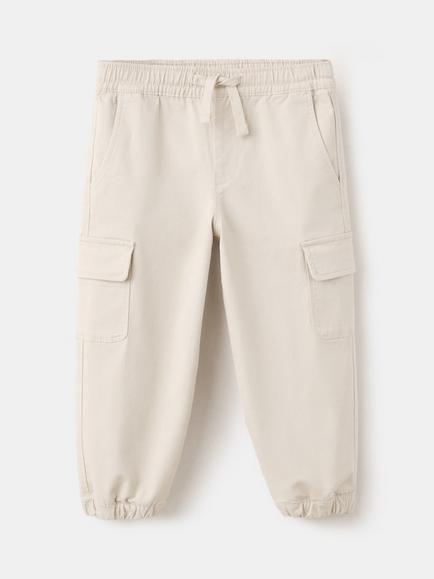 Mango Kids' Drawstring Cargo Joggers, Ice, Ice