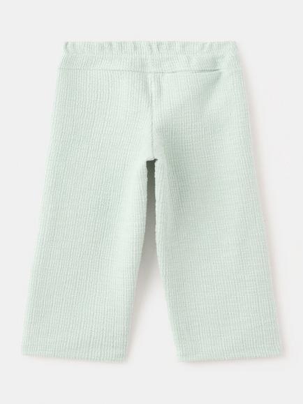 Mango Kids' Knitted Straight Trousers, Aqua - view 2, Aqua