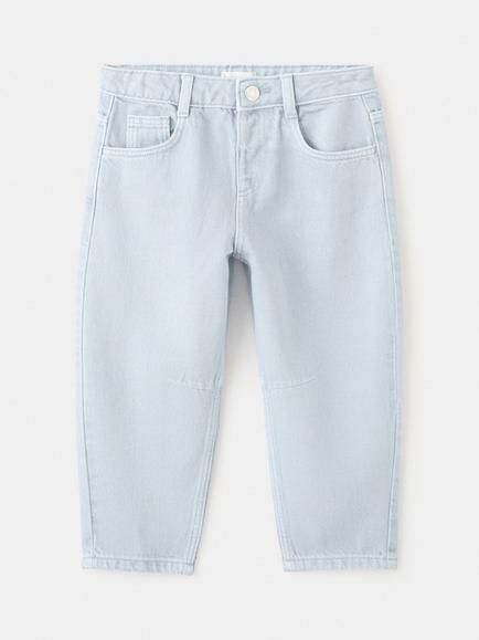 Mango Kids' Balloon Denim Jeans, Blue, Blue