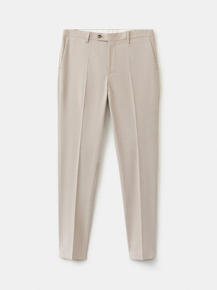 Mango Milan Slim Fit Suit Trousers, Beige, Beige