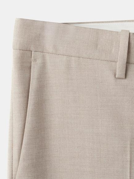 Mango Milan Slim Fit Suit Trousers, Beige - view 2, Beige