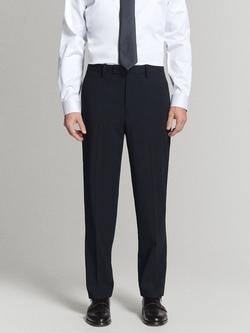 Mango Mis Rise Tailored Trousers, Navy, Navy