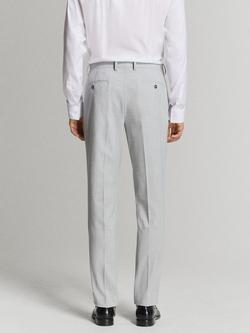 Mango Slim Fit Ankle Trousers, Light Grey Melange - view 2, Light Grey Melange