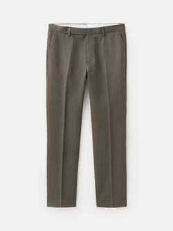Mango Slim Fit Tailored Trousers, Raipe, Taupe