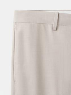 Mango Lightweight Slim Fit Trousers, Raw - view 2, Raw
