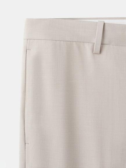 Mango Lightweight Slim Fit Trousers, Raw - view 2, Raw