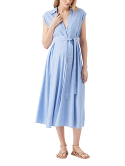 Ripe Abby Stripe Maternity & Nursing Dress, Blue/White, Blue/White