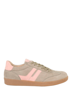 Gabor West Suede Lace Up Trainers, Schlif/Bloom