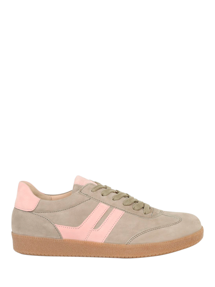 Gabor West Suede Lace Up Trainers, Schlif/Bloom