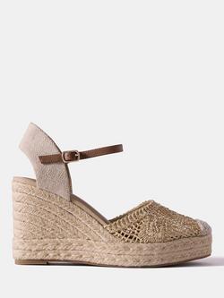 Mint Velvet Roxy Wedge Heel Espadrille Sandals, Gold, Gold