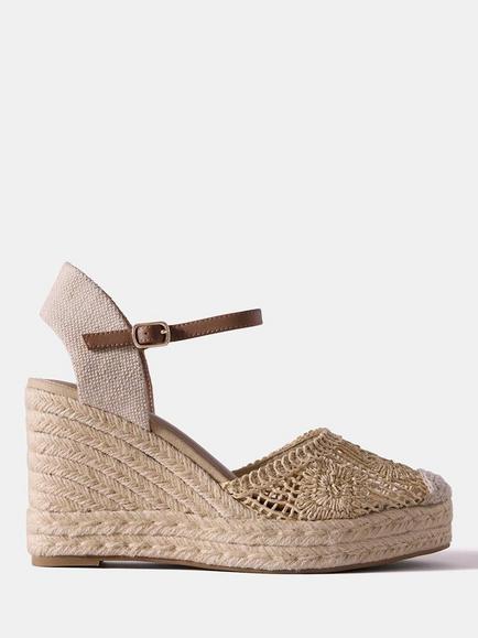Mint Velvet Roxy Wedge Heel Espadrille Sandals, Gold, Gold