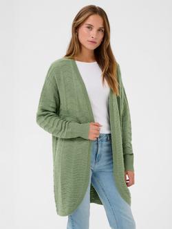 KAFFE Emria Knitted Longline Cardigan, Sea Spray, Sea Spray