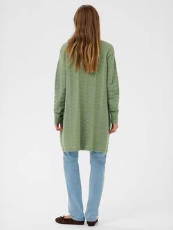 KAFFE Emria Knitted Longline Cardigan, Sea Spray - view 2, Sea Spray