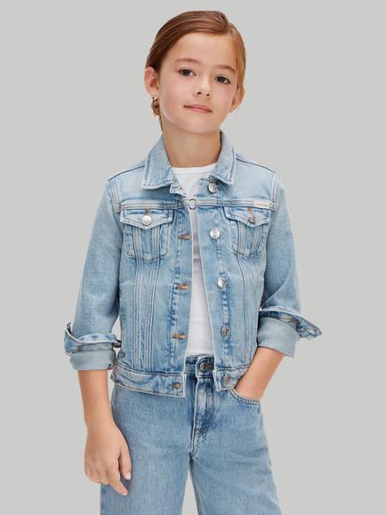 Calvin Klein Kids' Trucker Dante Denim Jacket, Blue - view 2, Blue