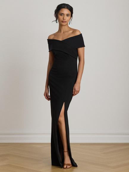 Lauren Ralph Lauren Bandeau Knit Maxi Dress, Black, Black