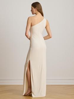 Lauren Ralph Lauren Cold Shoulder Maxi Dress, Mascarpone Cream - view 2, Mascarpone Cream