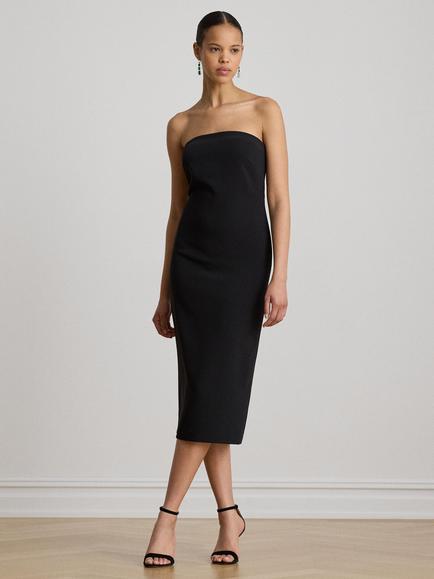 Lauren Ralph Lauren Strapless Midi Cocktail Dress, Black, Black