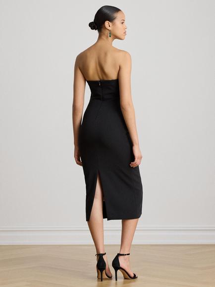 Lauren Ralph Lauren Strapless Midi Cocktail Dress, Black - view 2, Black