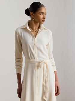 Lauren Ralph Lauren Tie Belt Shirt Dress, Mascarpone Cream, Mascarpone Cream