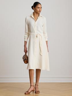 Lauren Ralph Lauren Tie Belt Shirt Dress, Mascarpone Cream, Mascarpone Cream