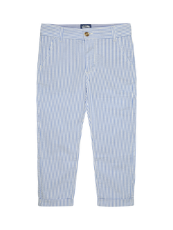 Trotters Kids' Jacob Slim Trousers, Paleblue Stripe, Paleblue Stripe