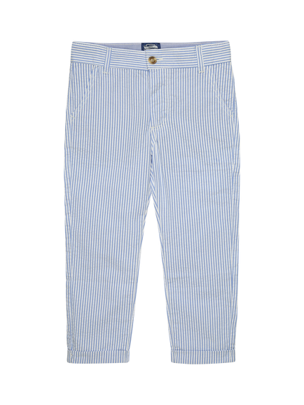 Trotters Kids' Jacob Slim Trousers, Paleblue Stripe, Paleblue Stripe