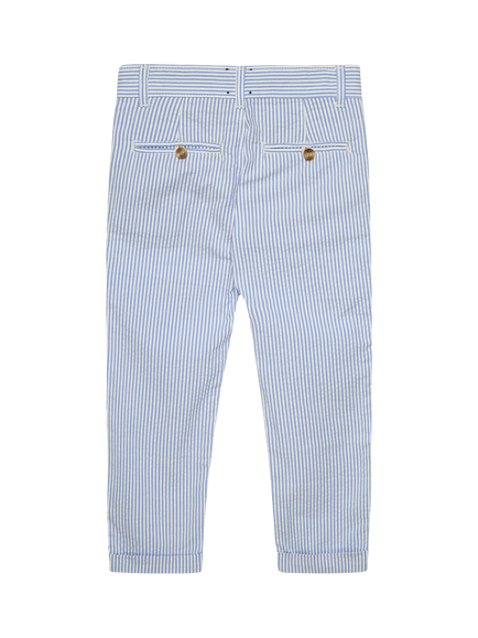 Trotters Kids' Jacob Slim Trousers, Paleblue Stripe - view 2, Paleblue Stripe