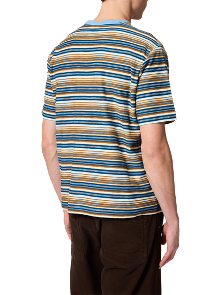 Paul Smith Cotton Regular Fit Stripe T-Shirt, Blue - view 2, Blue