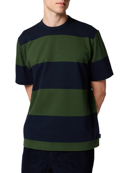 Paul Smith Cotton Striped Oversized Fit T-Shirt, Bottle Green, Bottle Green