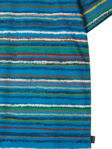 Paul Smith Cotton Stripe T-Shirt, Very Dark Navy - view 2, Very Dark Navy