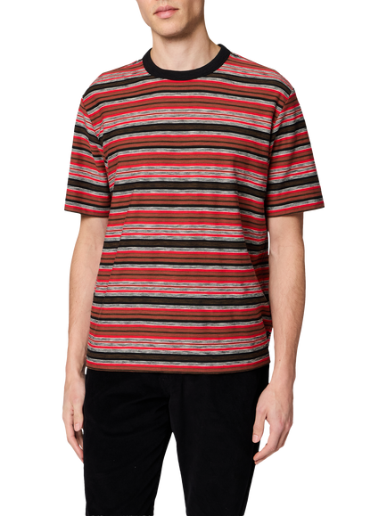 Paul Smith Cotton Regular Fit Stripe T-Shirt, Brick Red, Brick Red