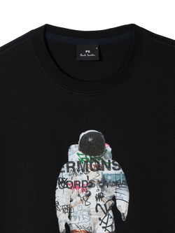 Paul Smith Regular Fit Astronaut T-Shirt, Black - view 2, Black