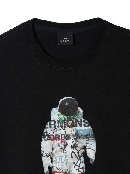 Paul Smith Regular Fit Astronaut T-Shirt, Black - view 2, Black