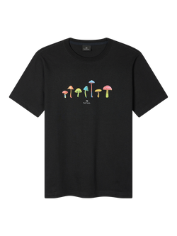Paul Smith Regular Fit Mushrooms T-Shirt, Black, Black
