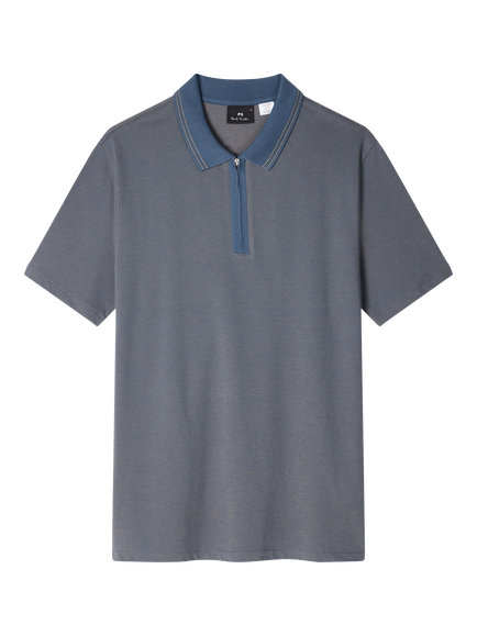 PS Paul Smith Cotton Regular Fit Short Sleeve Polo Shirt, Indigo, Indigo