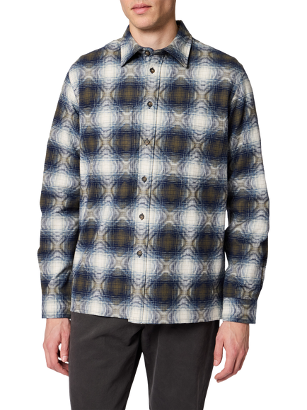 Paul Smith Pure Cotton Abstract Check Regular Fit Long Sleeve Shirt, Petrol Blue, Petrol Blue