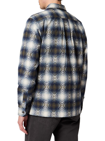 Paul Smith Pure Cotton Abstract Check Regular Fit Long Sleeve Shirt, Petrol Blue - view 2, Petrol Blue