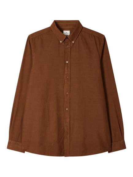 Paul Smith Cotton Long Sleeve Shirt, Brown, Brown