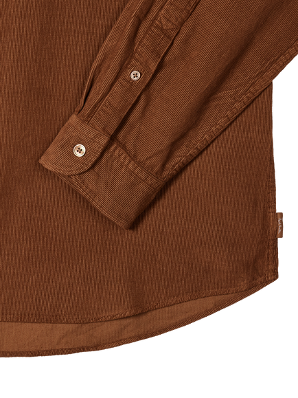 Paul Smith Cotton Long Sleeve Shirt, Brown - view 2, Brown