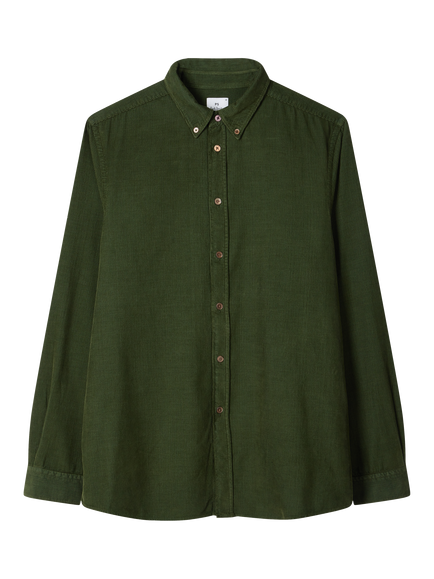 PS Paul Smith Cotton Regular Fit Shirt, Bottle Green, Bottle Green
